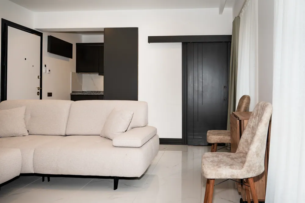 Wohnzimmer und Flur von Apartment Nr. 10