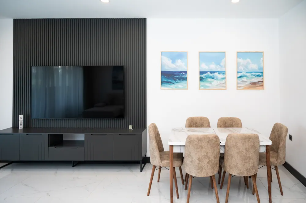 Offener Wohnbereich von Apartment Nr. 11